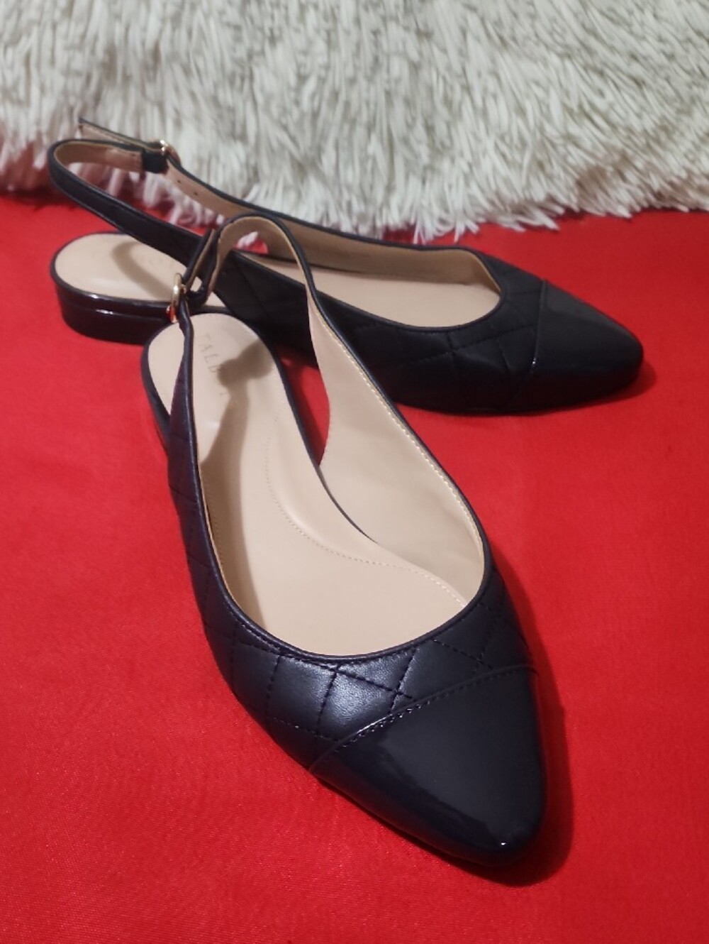 TALBOTS Edison Quilted Nappa Slingback Flats